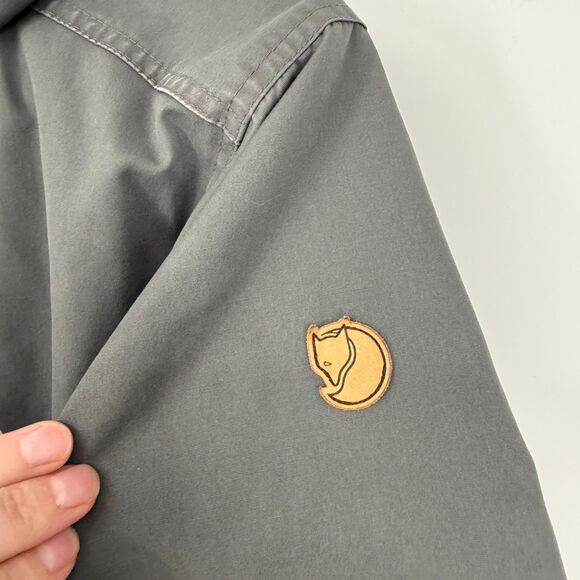 Fjallraven Kiruna Padded Parka Gray G-1000 Hooded Insulated Coat Womens M - Picture 7 of 16